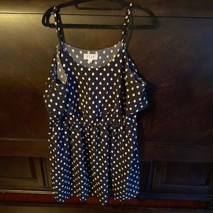 Lightweight polka dot adjustable strap dress